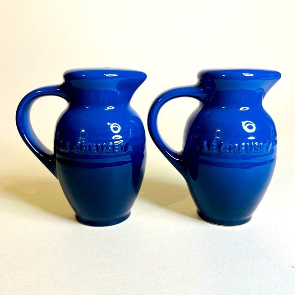 Le Creuset Other - Le Creuset Indigo Cobalt Blue Ombré  Salt & Pepper Shakers Pitcher Jug Style